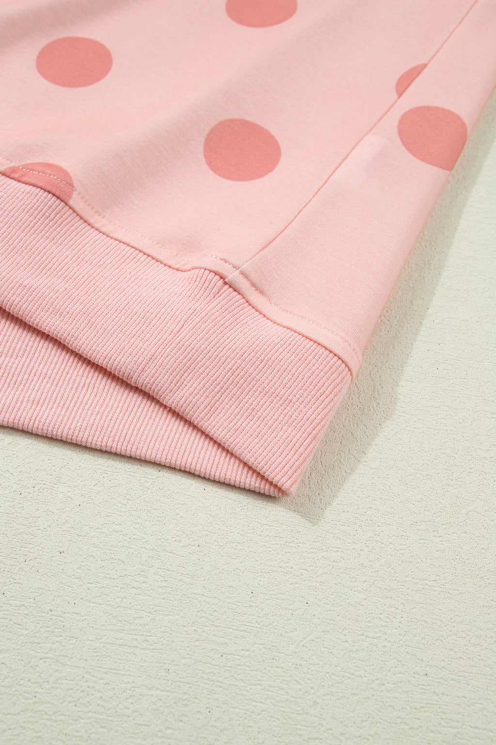Pink Ribbed Trim Polka Dot Print Tank Split Mini Skort 2pcs Set