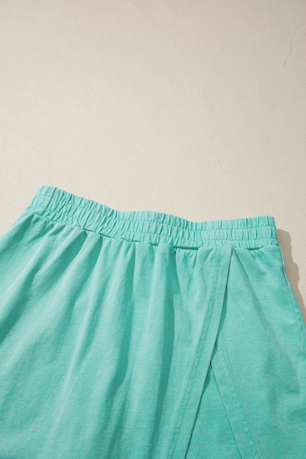 Mint Green Mineral Wash V Neck Tee Matching Skort Set