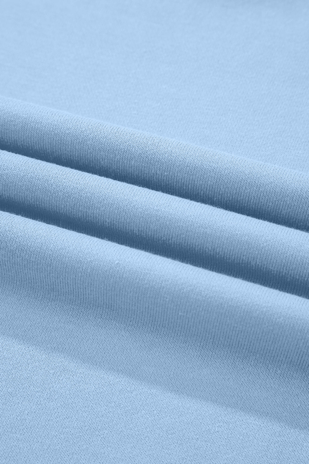 Sky Blue Ribbed Colorblock Trim V Neck Sporty Pullover Mini Skort 2pcs Athleisure Set