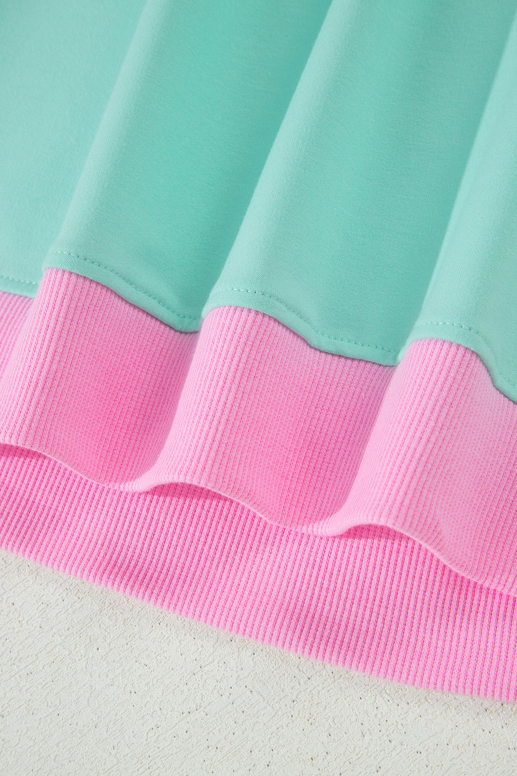 Moonlight Jade Colorblock Edge Drop Shoulder T Shirt and Skort 2Pcs Set
