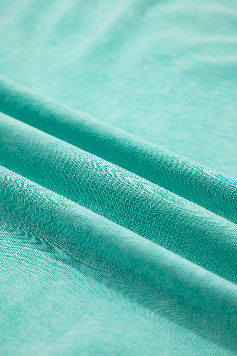 Mint Green Solid Color Washed Sleeveless Top Split Skort Cotton 2pcs Outfit