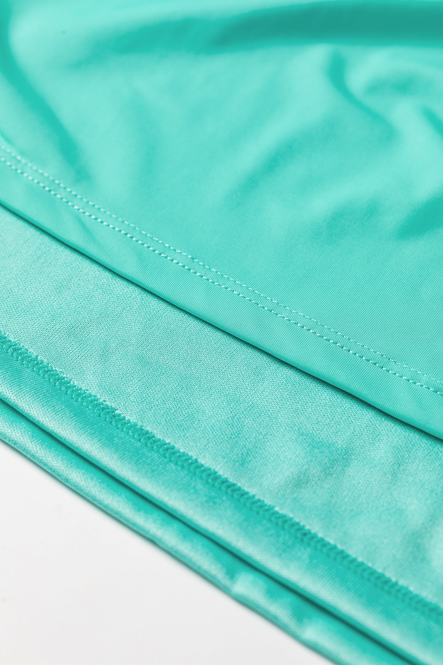 Sea Green Solid Color Tunic Tank Dress Athletic Shorts Two Piece Set