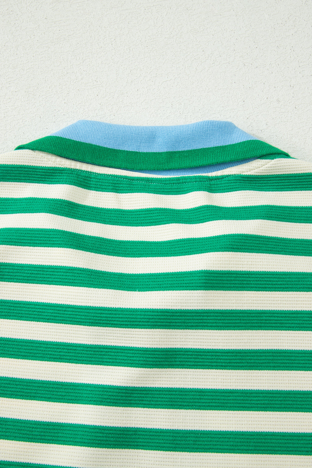 Bright Green Textured Stripe Print Contrast Trim Zip Collar Sleeveless 2pcs Skort Set