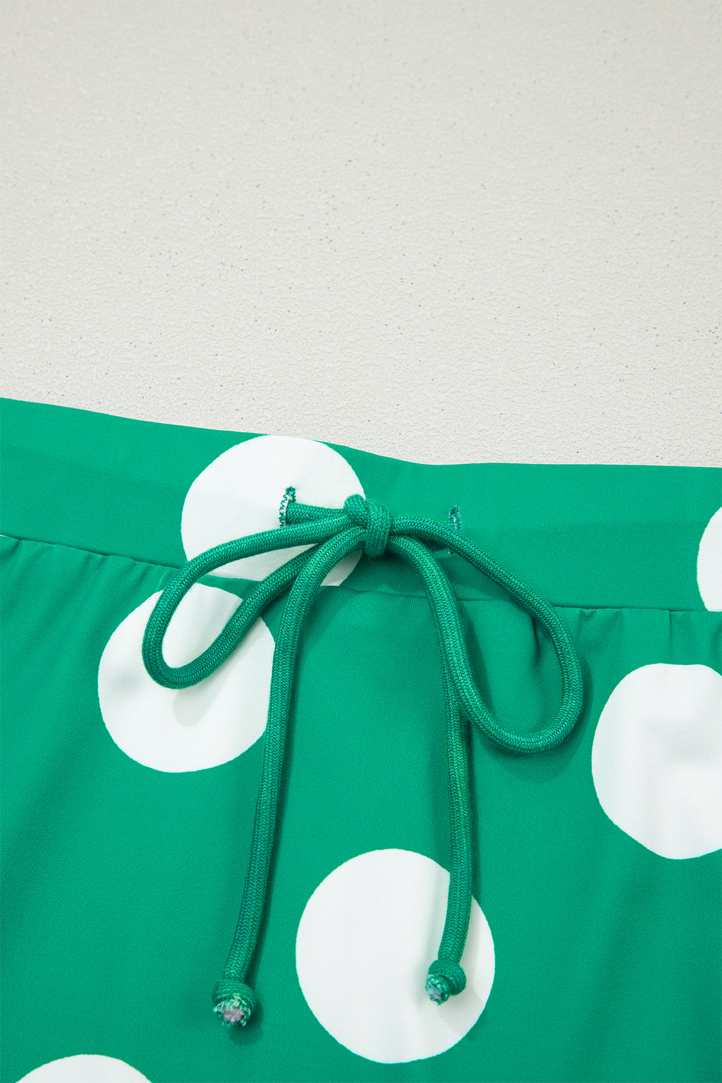 Green Polka Dot Print Cropped Tee Bodycon Skort 2pcs Set