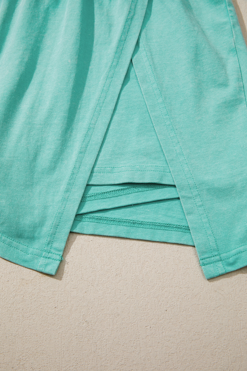 Mint Green Mineral Wash V Neck Tee Matching Skort Set