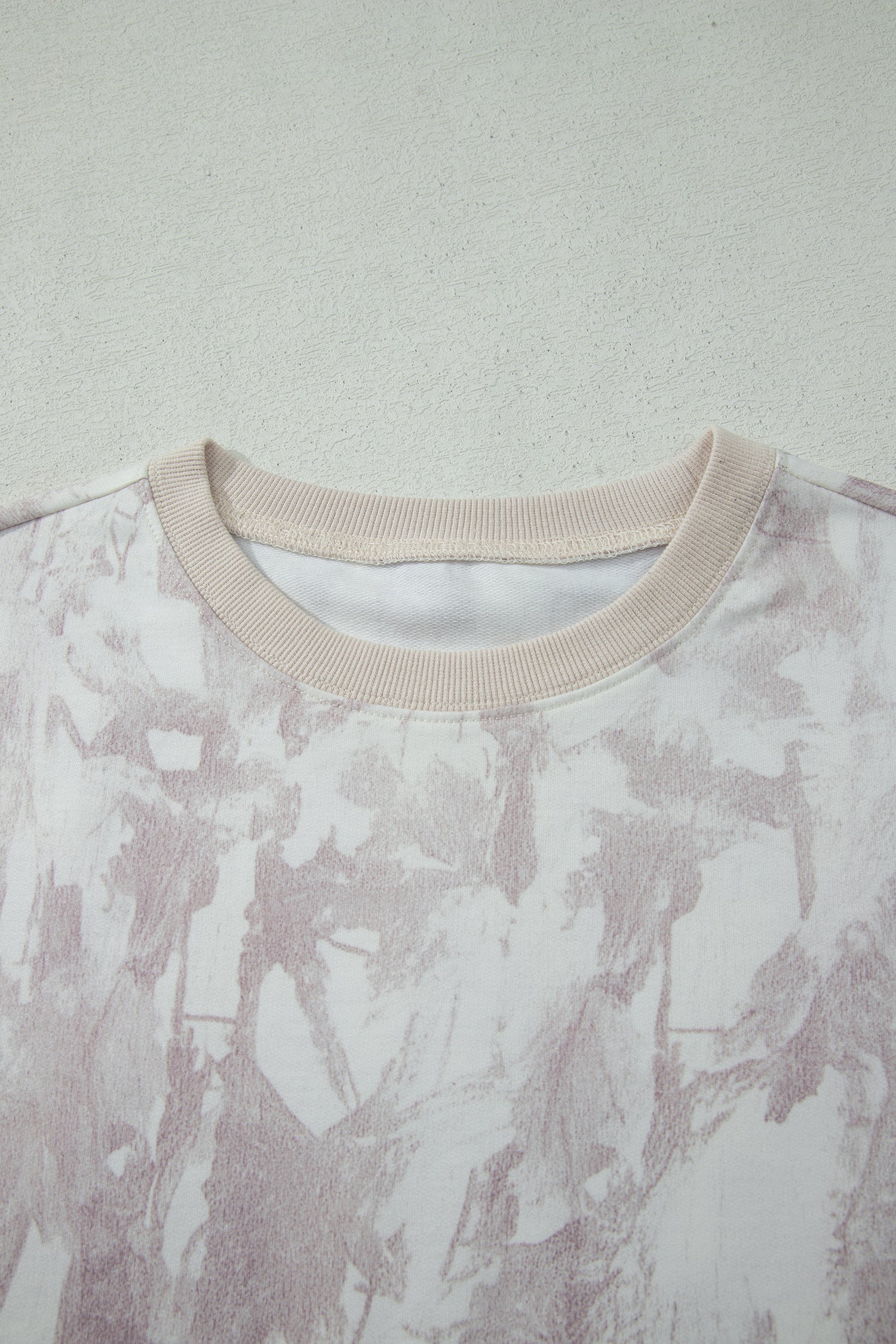 Gray Woodland Camo Print Raw Edge Cropped Top 2pcs Skort Set