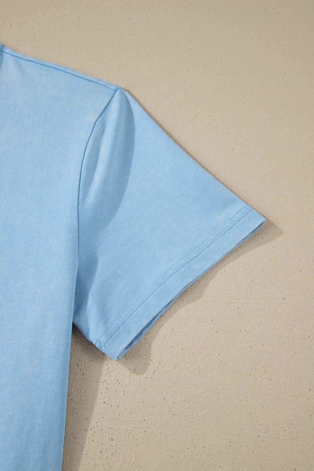 Beau Blue Mineral Wash V Neck Tee Matching Skort Set