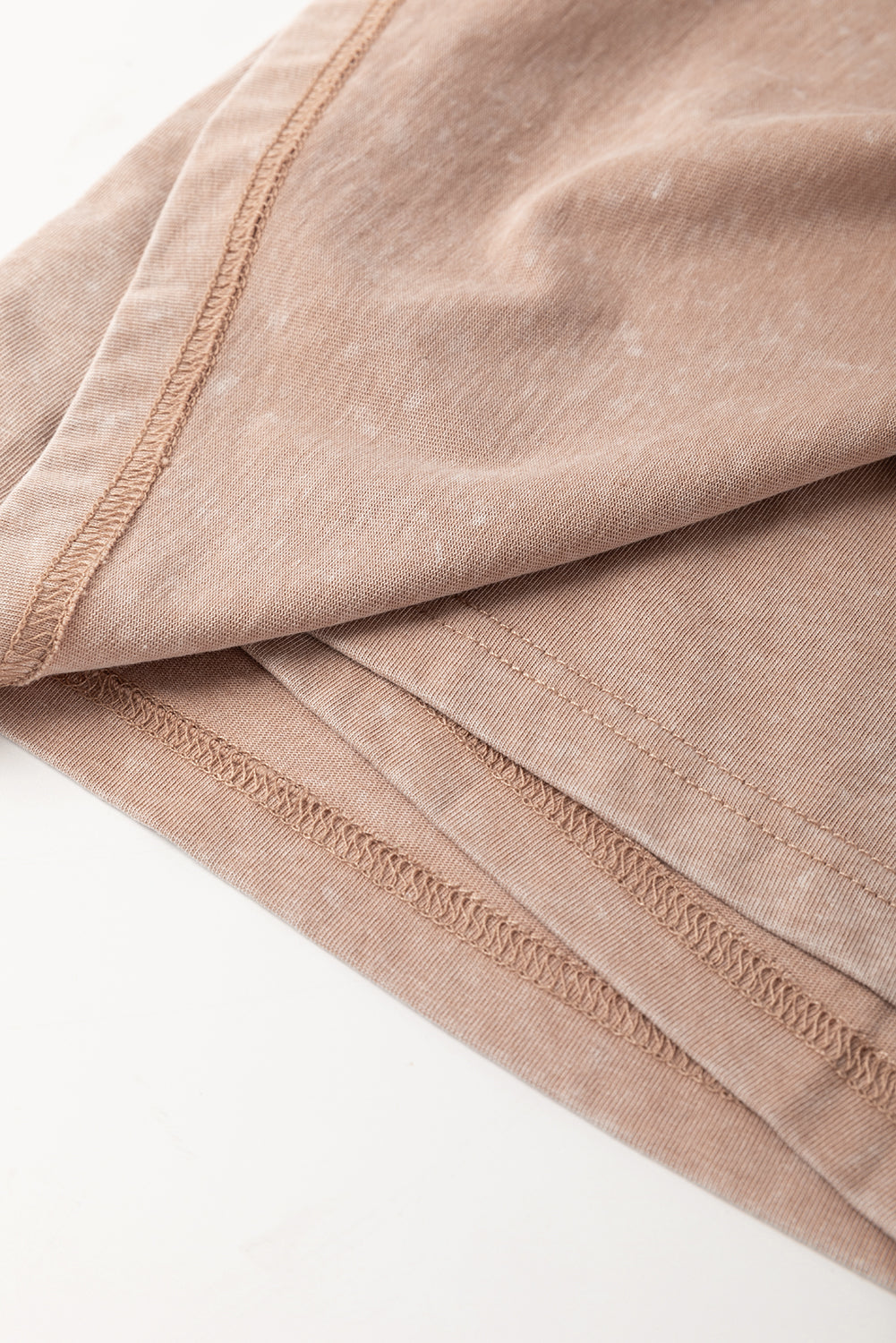 Smoke Gray Solid Color Washed Sleeveless Top Split Skort Cotton 2pcs Outfit