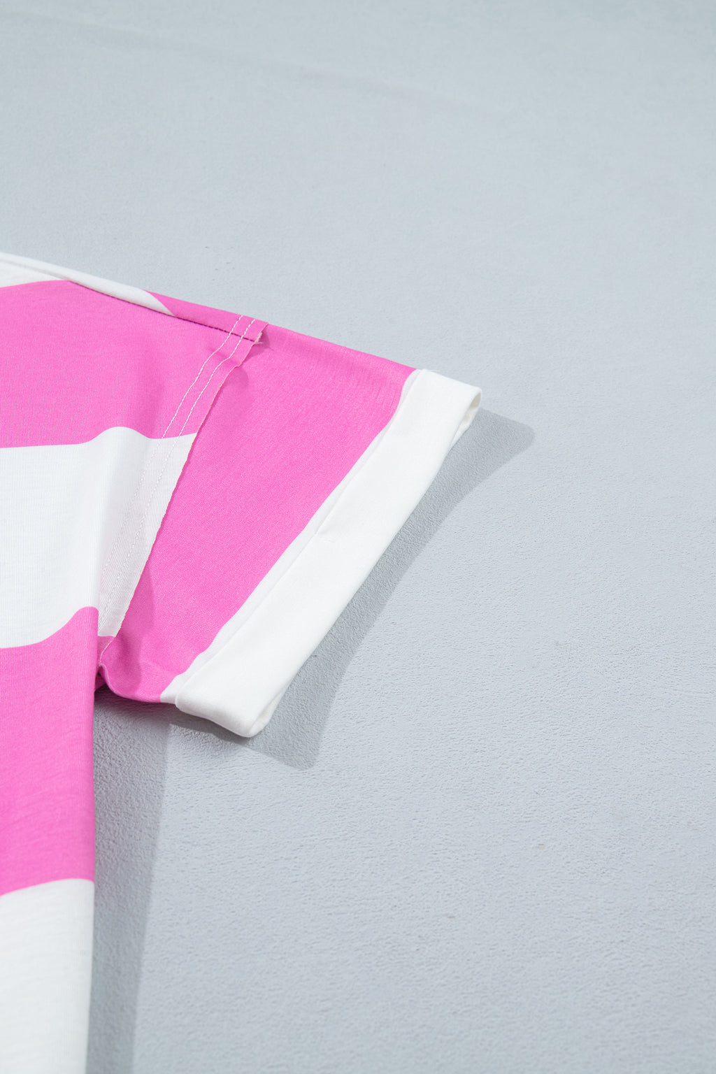 Rose Stripe Colorblock Trim Polo Tee Drawstring Mini Skort 2pcs Set
