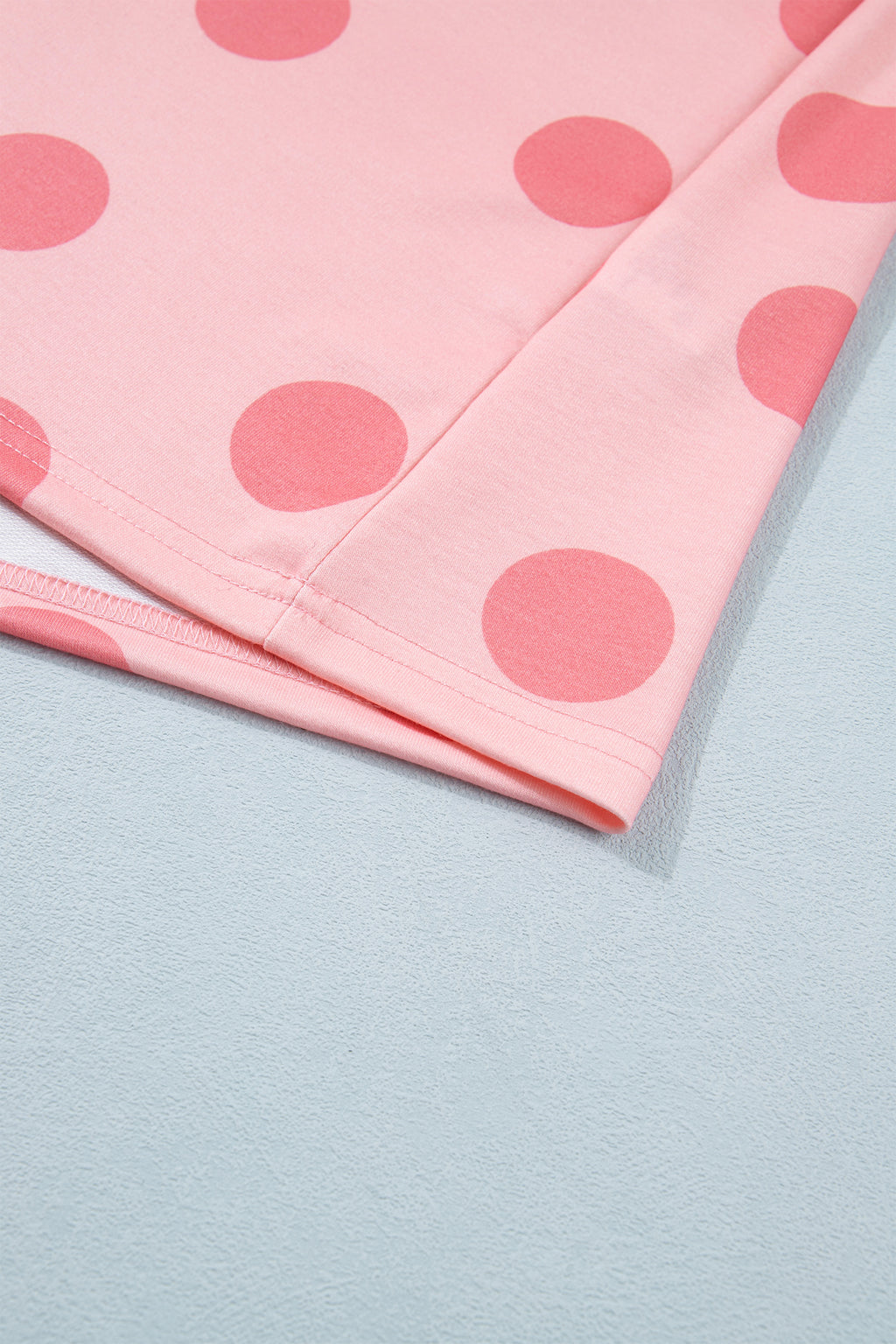 Pink Polka Dot Short Sleeve Top Casual Skort 2pcs Outfit
