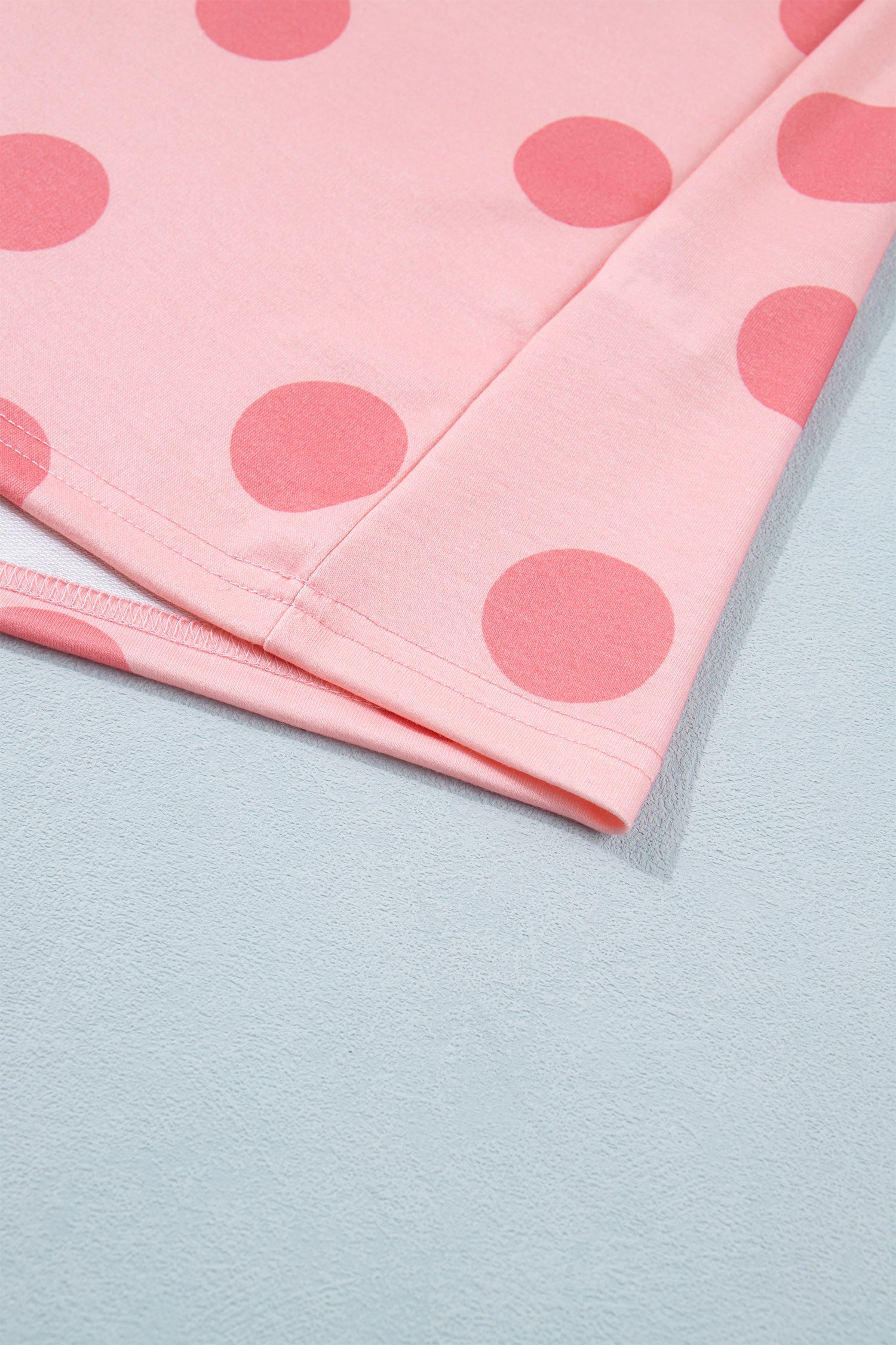 Pink Polka Dot Short Sleeve Top Casual Skort 2pcs Outfit