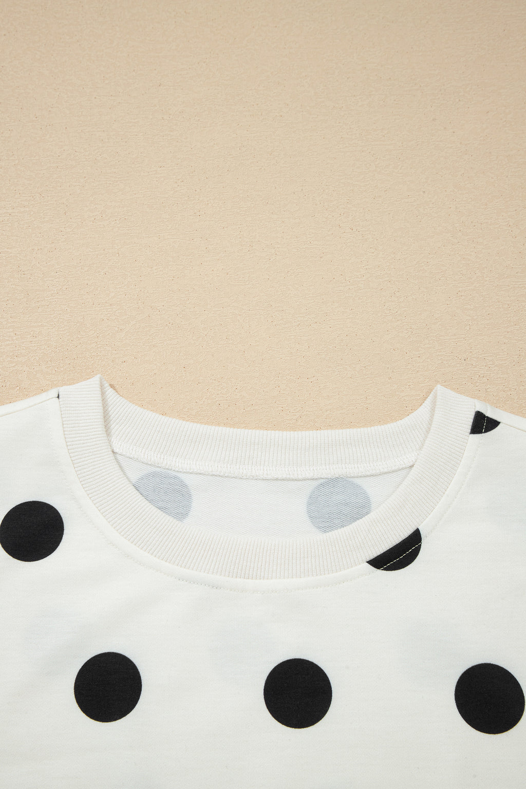 White Ribbed Trim Polka Dot Print Tank Split Mini Skort 2pcs Set