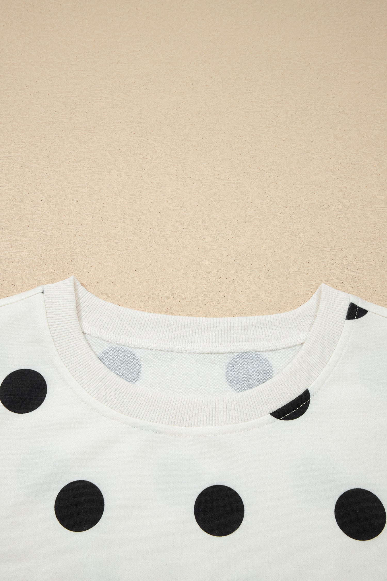 White Ribbed Trim Polka Dot Print Tank Split Mini Skort 2pcs Set