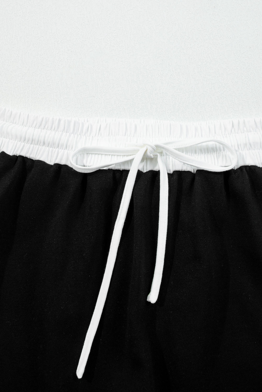 Black Varsity Stripe Detail Drop Shoulder Pullover Mini Skort Set