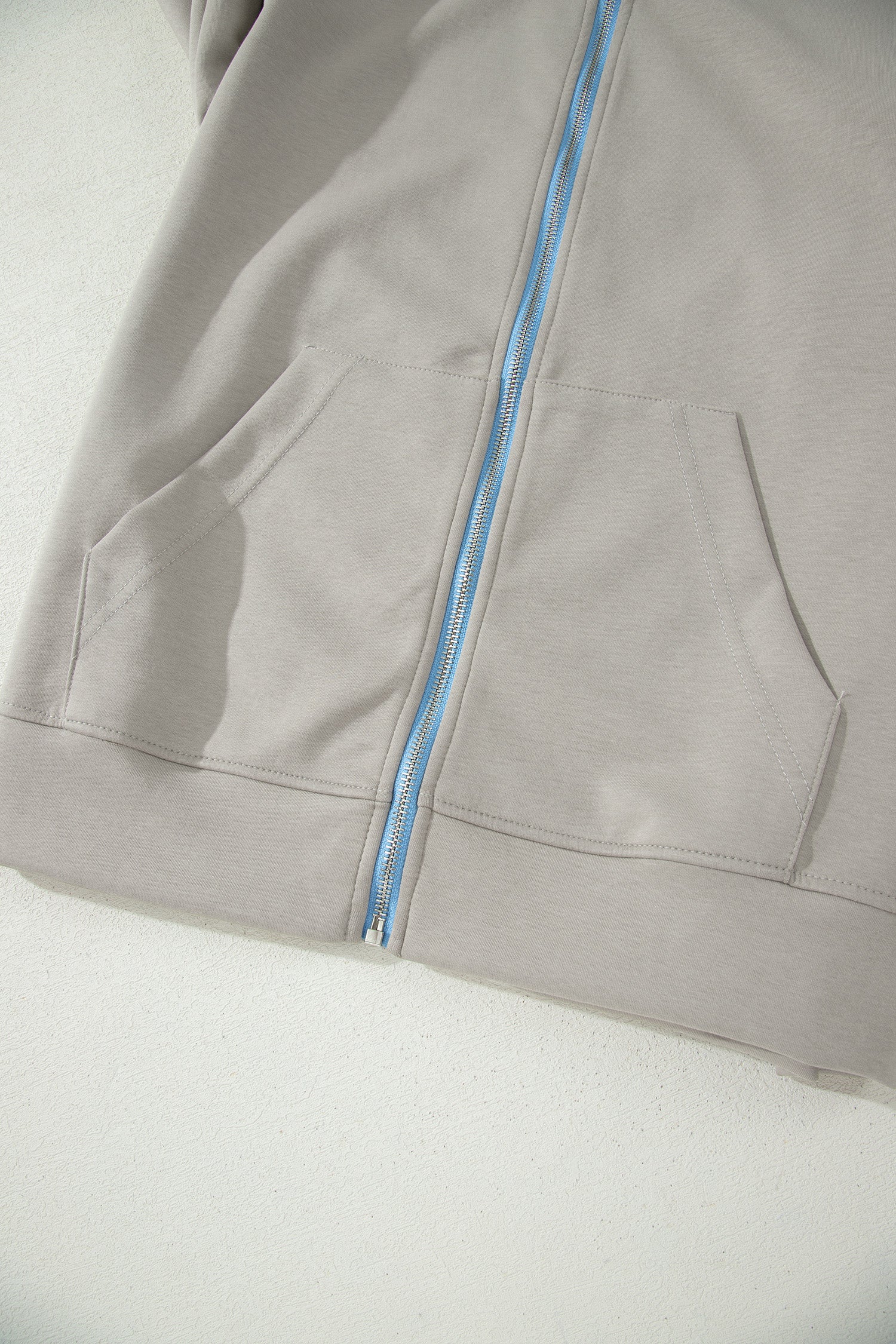 Smoke Green Contrast Trim Zip Up Sporty Jacket Drawstring Mini Skort 2pcs Set