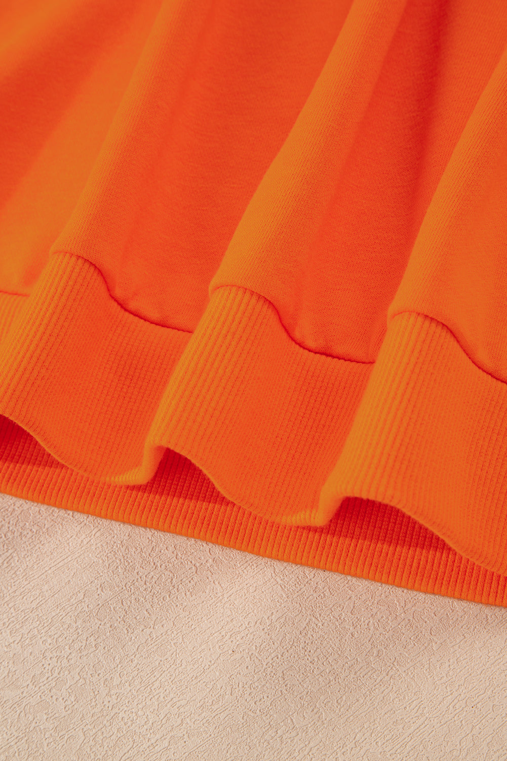 Orange Varsity Stripe Detail Drop Shoulder Pullover Mini Skort Set