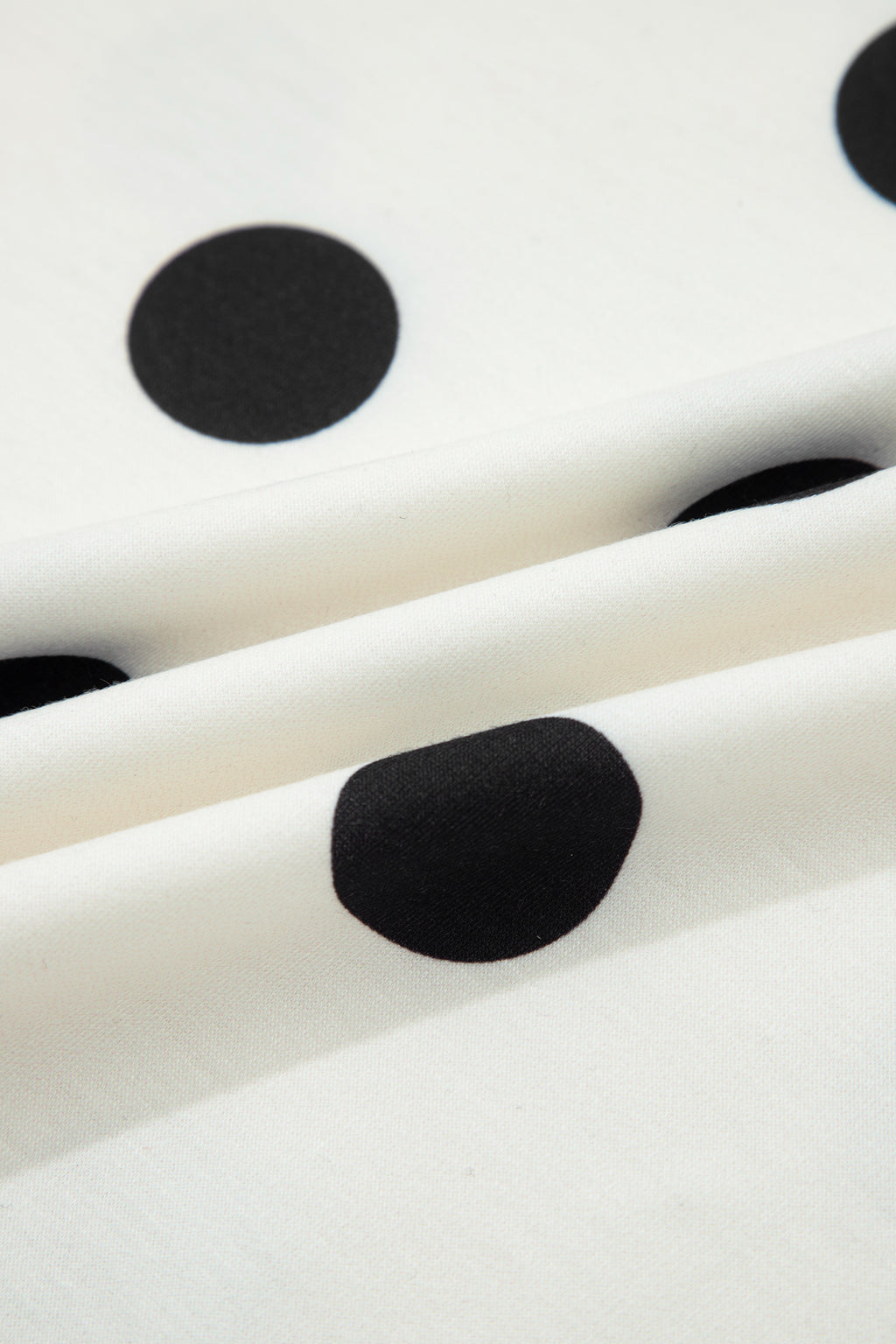 White Ribbed Trim Polka Dot Print Tank Split Mini Skort 2pcs Set