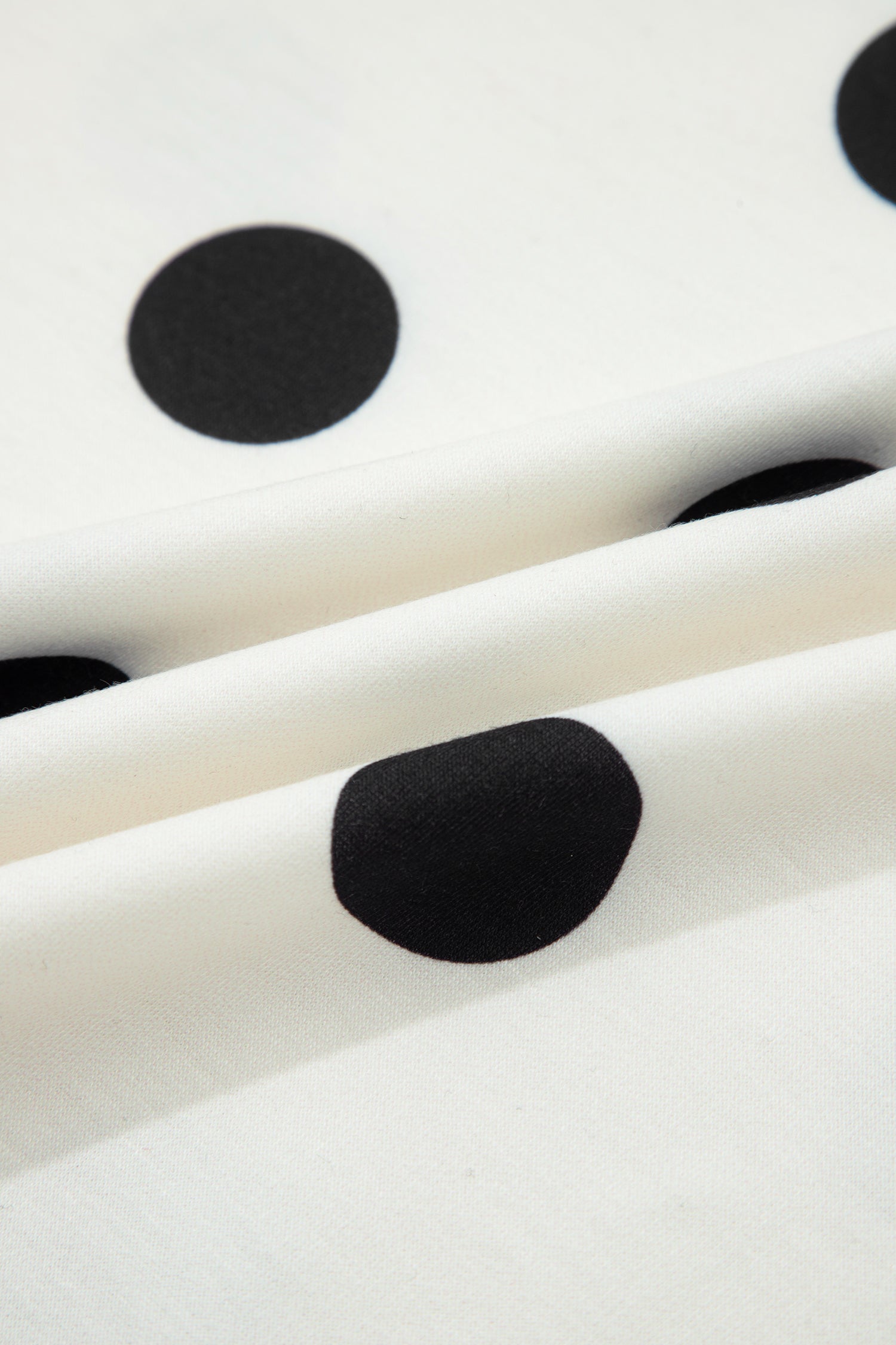 White Ribbed Trim Polka Dot Print Tank Split Mini Skort 2pcs Set