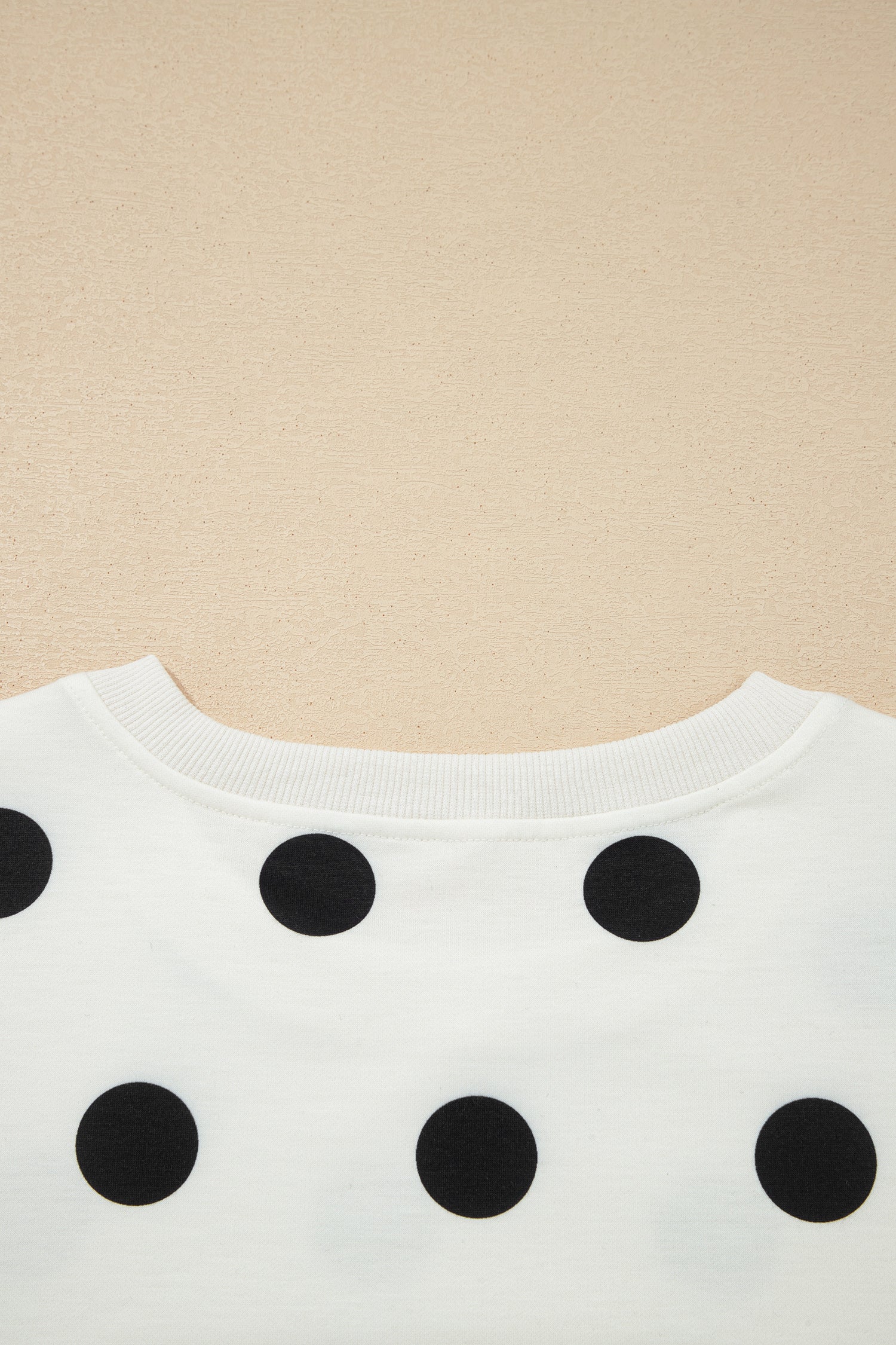White Ribbed Trim Polka Dot Print Tank Split Mini Skort 2pcs Set