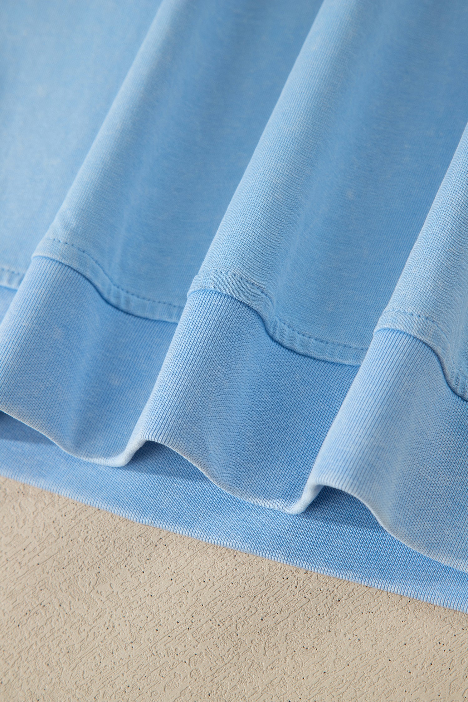 Beau Blue Mineral Wash V Neck Tee Matching Skort Set